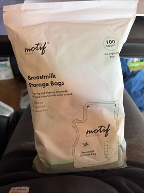Motif Medical Breastmilk Storage Bags — White (100 Count)